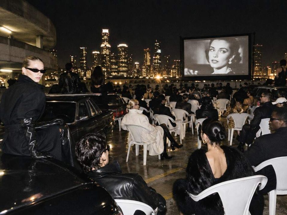 A car park becomes a cinema
